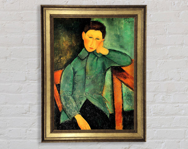 Modigliani Boy In A Blue Jacket Framed Print