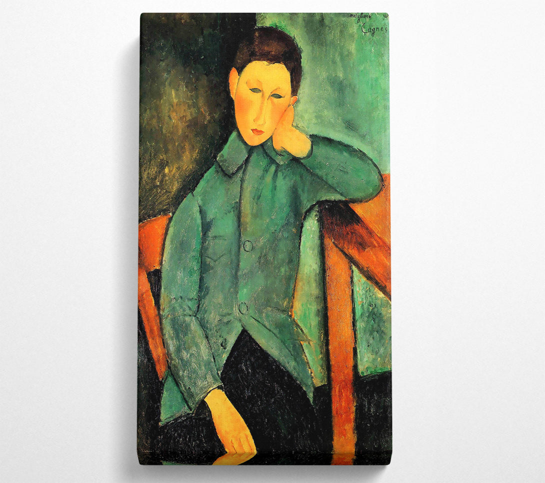  A Canvas Print of Modigliani Boy In A Blue Jacket Canvas Print