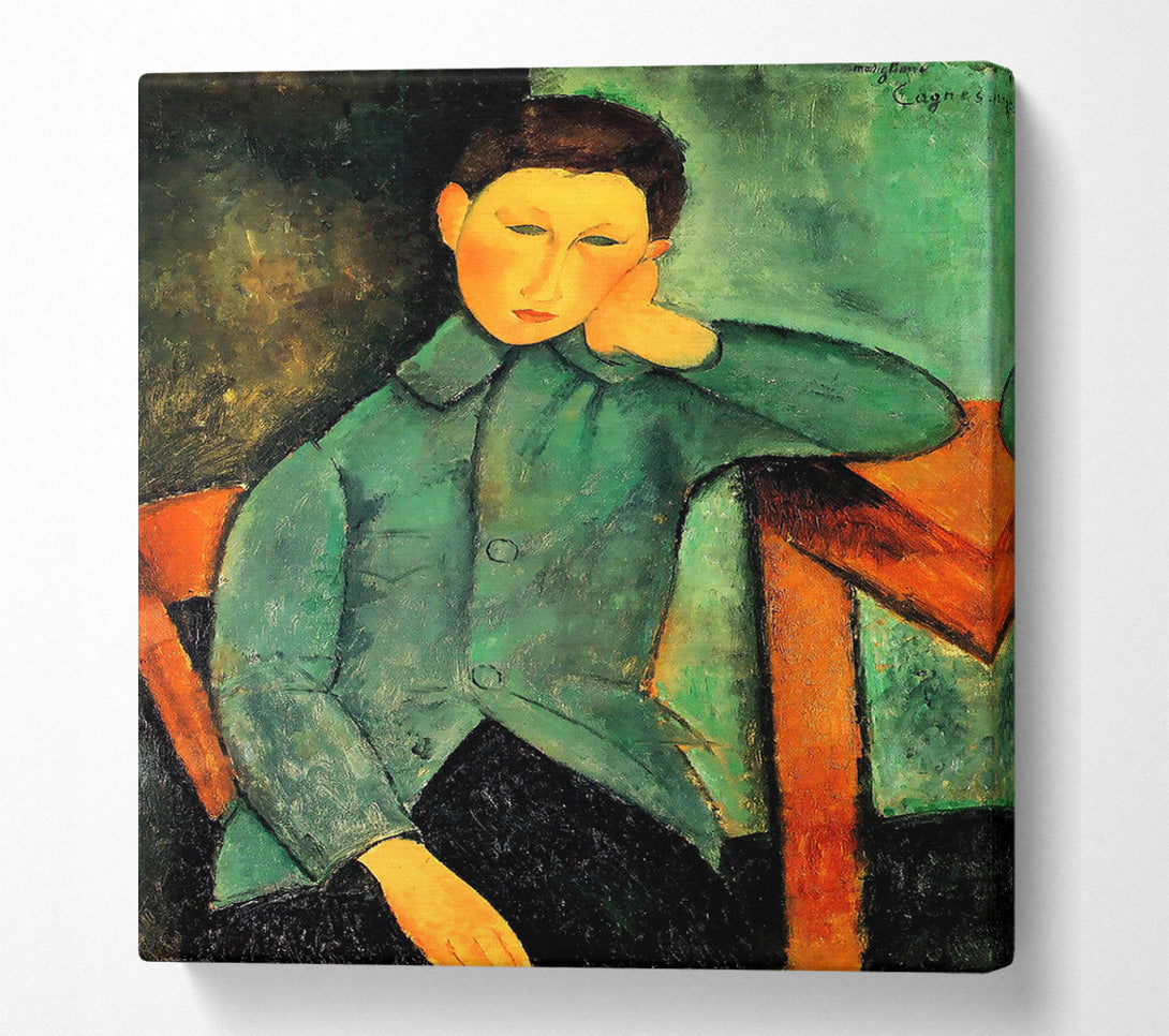  A Canvas Print of Modigliani Boy In A Blue Jacket Canvas Print