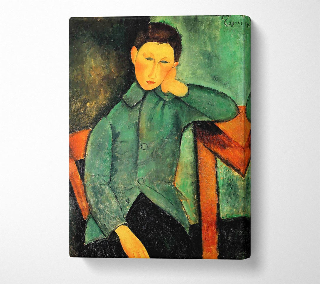  A Canvas Print of Modigliani Boy In A Blue Jacket Canvas Print