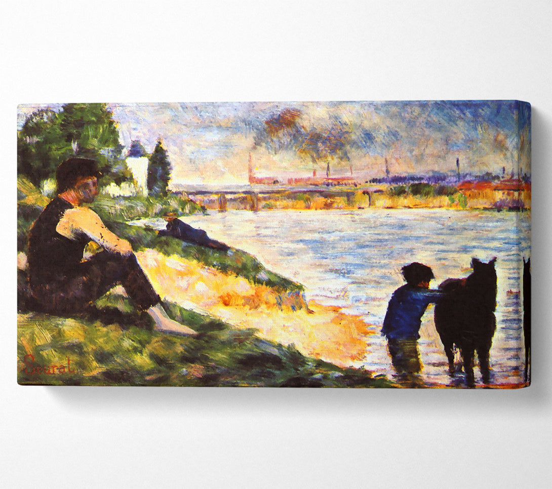  A Canvas Print of Seurat Boy With Horse Canvas Art