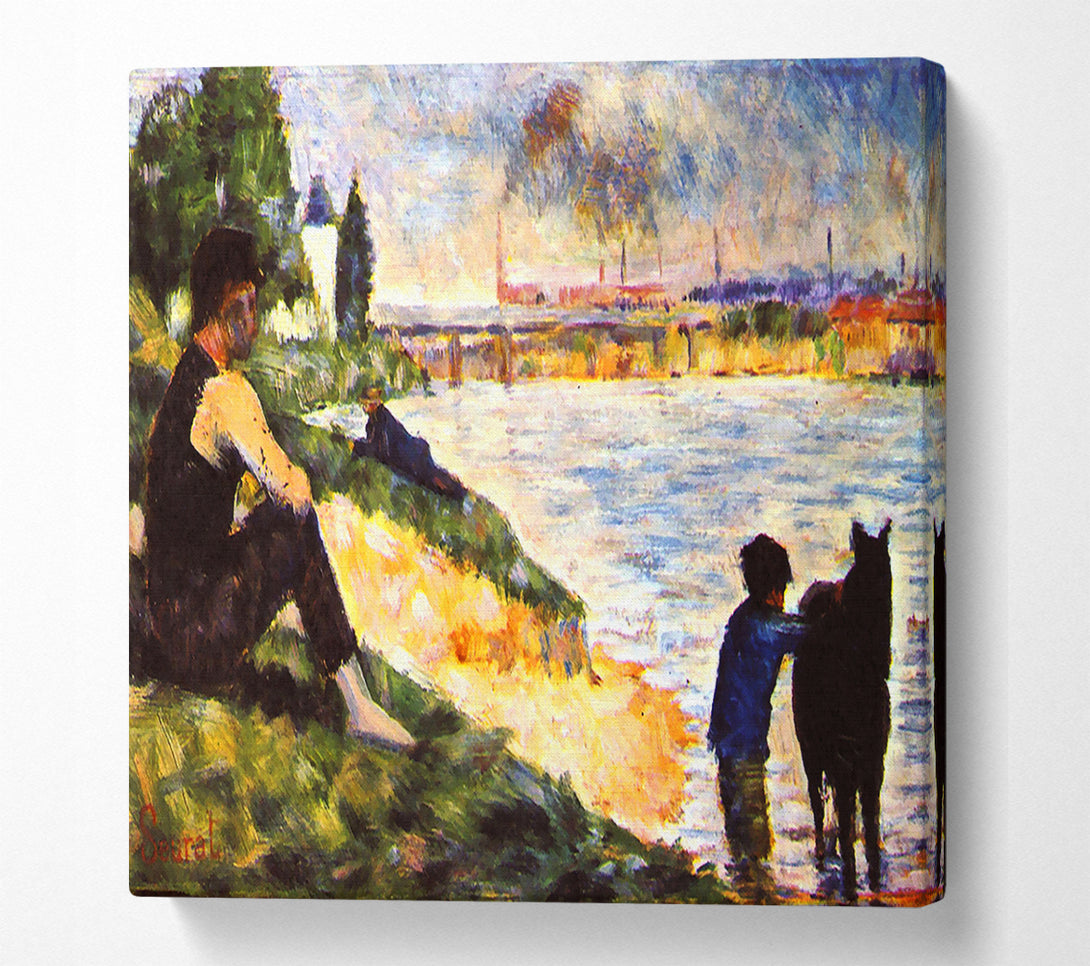  A Canvas Print of Seurat Boy With Horse Canvas Art