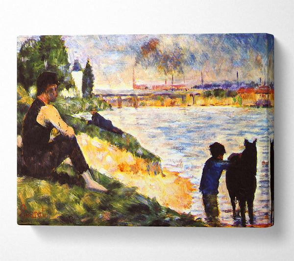  A Canvas Print of Seurat Boy With Horse Canvas Art