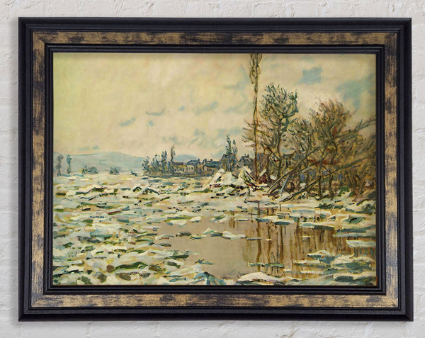 Monet Break Up Of Ice Framed Print