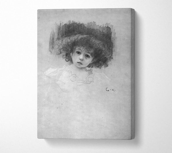  A Canvas Print of Klimt Breast Image Of A Child Canvas Art