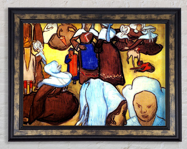 Emile Bernard Breton Women After Framed Print