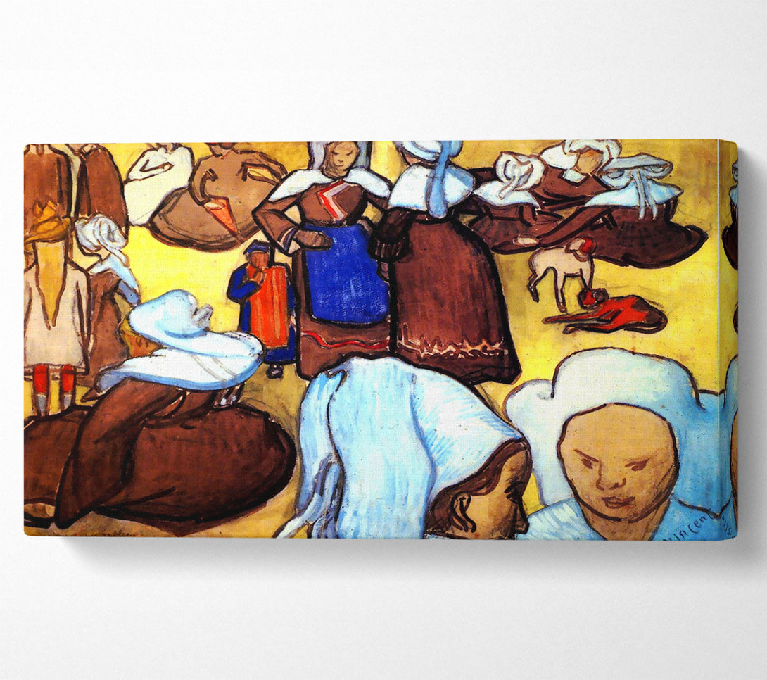 A Canvas Print of Emile Bernard Breton Women After Canvas Art
