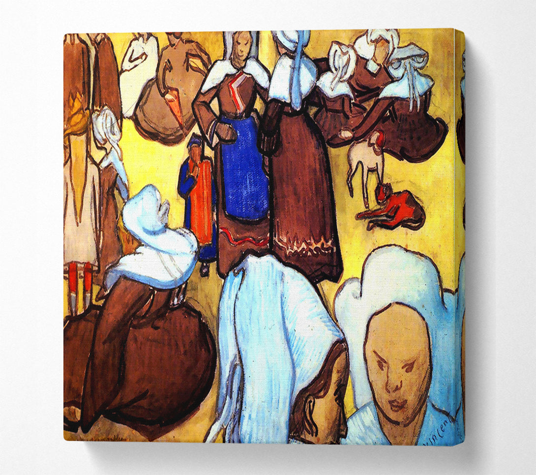  A Canvas Print of Emile Bernard Breton Women After Canvas Art