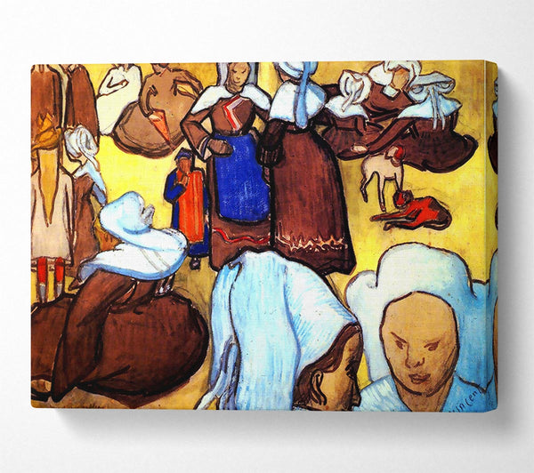  A Canvas Print of Emile Bernard Breton Women After Canvas Art