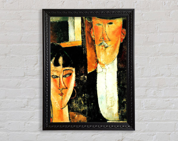 Modigliani Bride And Groom Framed Print