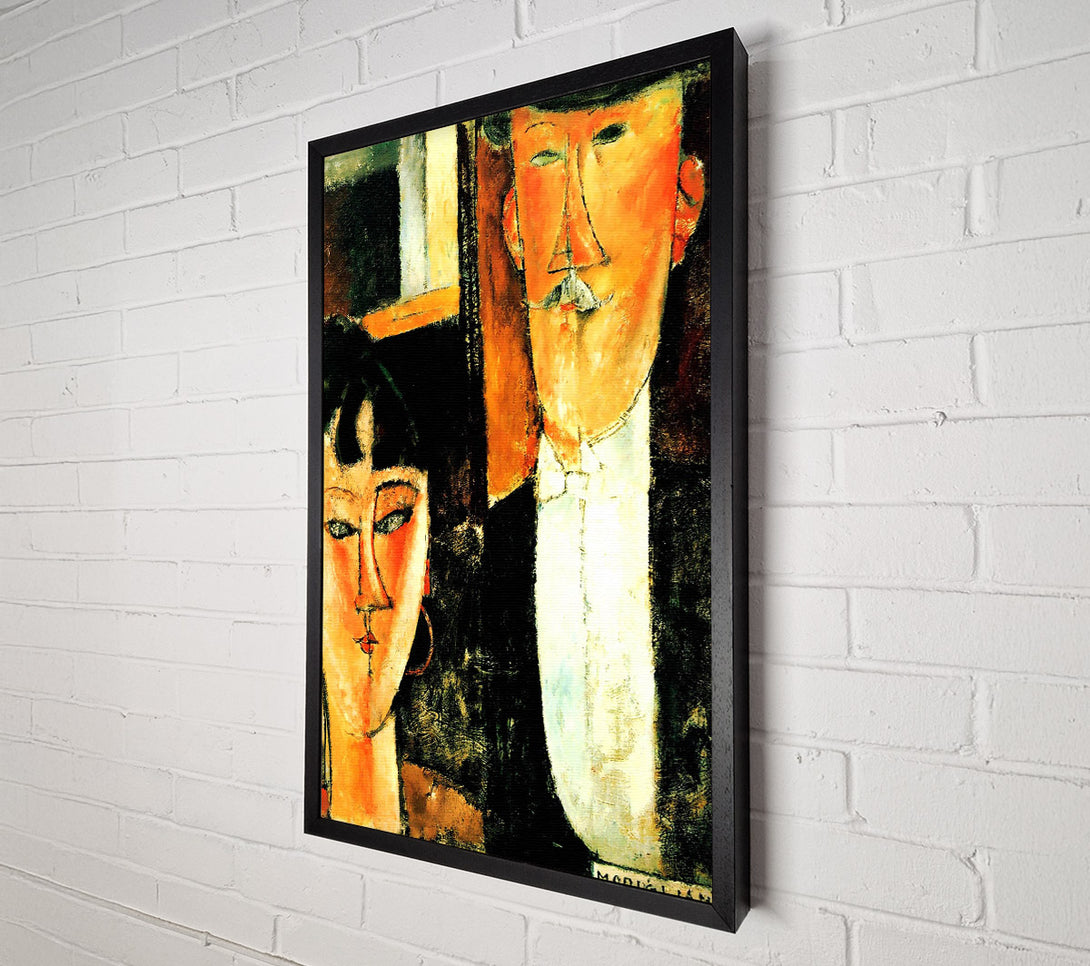  A Canvas Print of Modigliani Bride And Groom Canvas Print