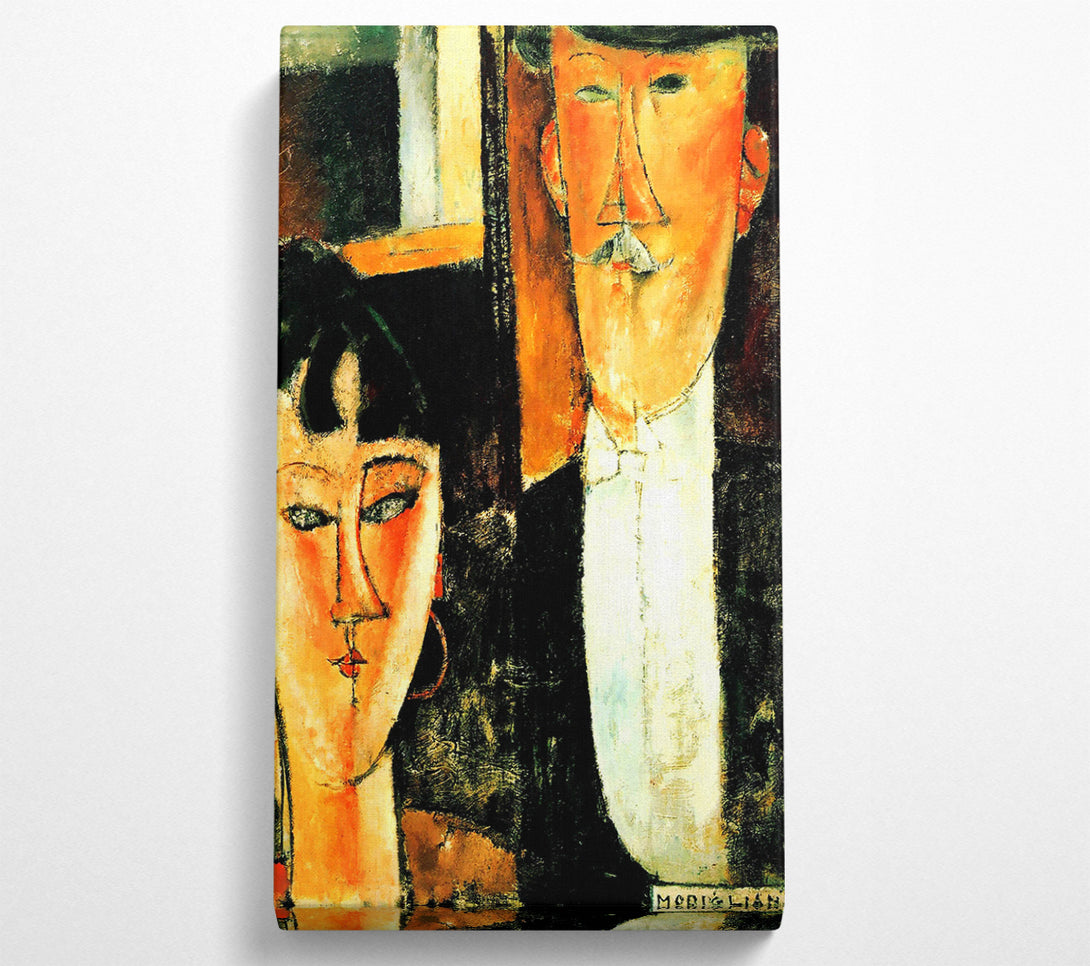  A Canvas Print of Modigliani Bride And Groom Canvas Print
