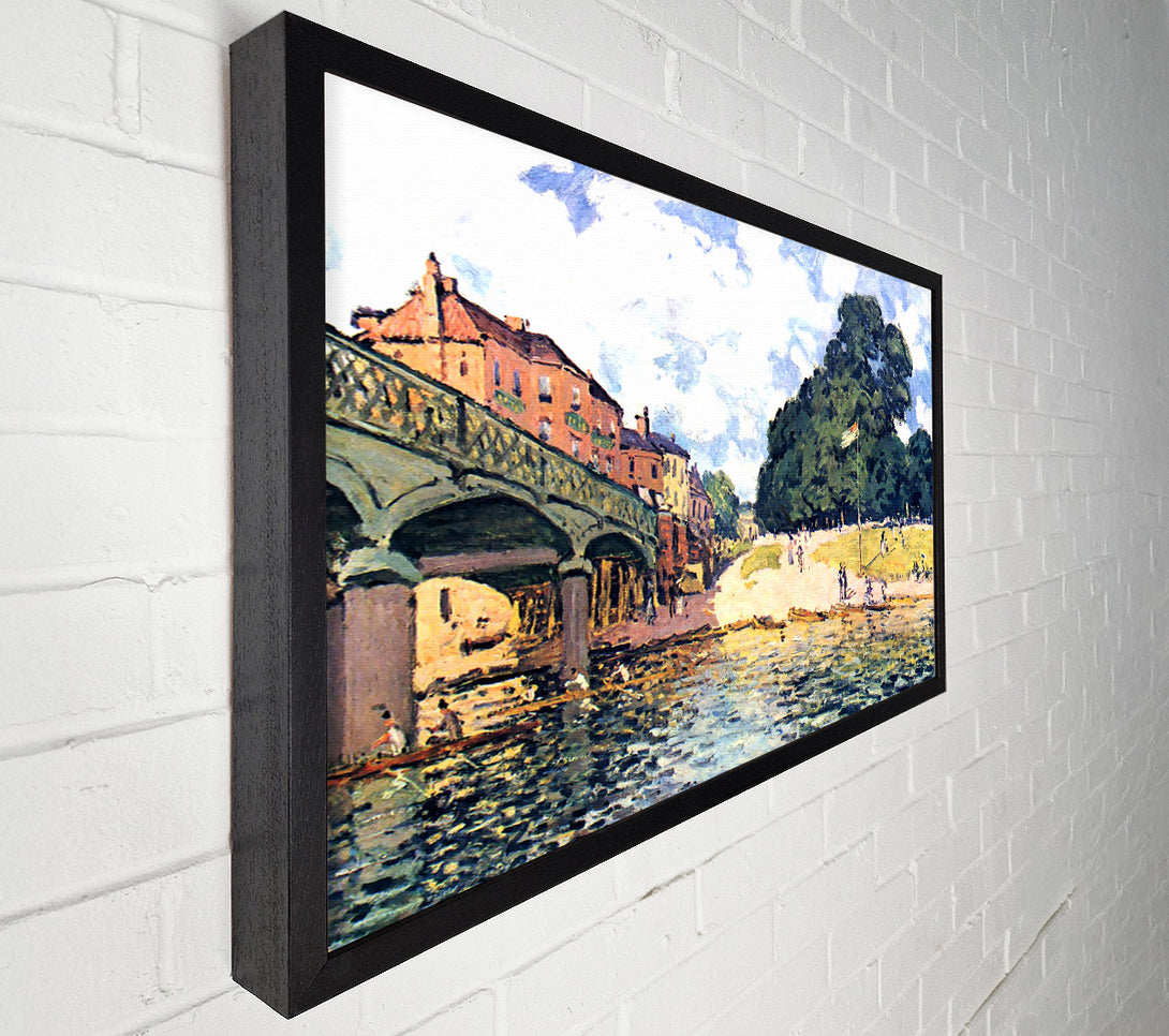  A Canvas Print of Sisley Bridge Of Hampton Court Canvas Art