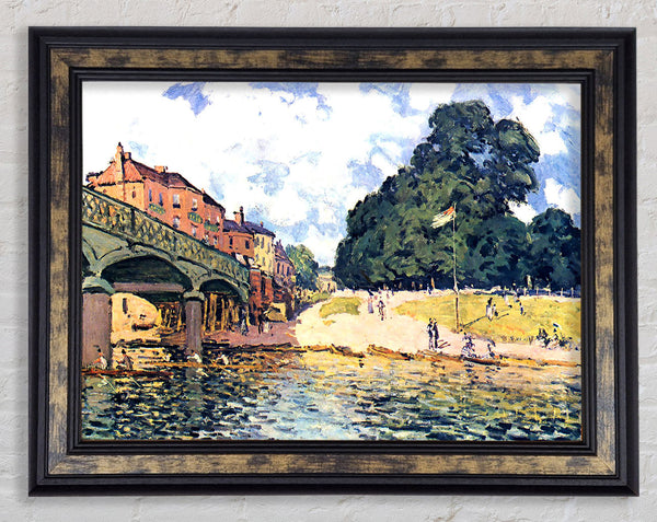 Sisley Bridge Of Hampton Court Framed Print