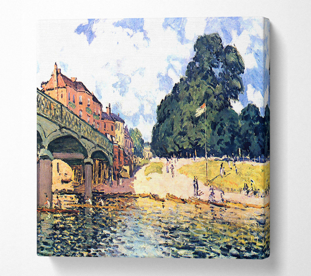  A Canvas Print of Sisley Bridge Of Hampton Court Canvas Art