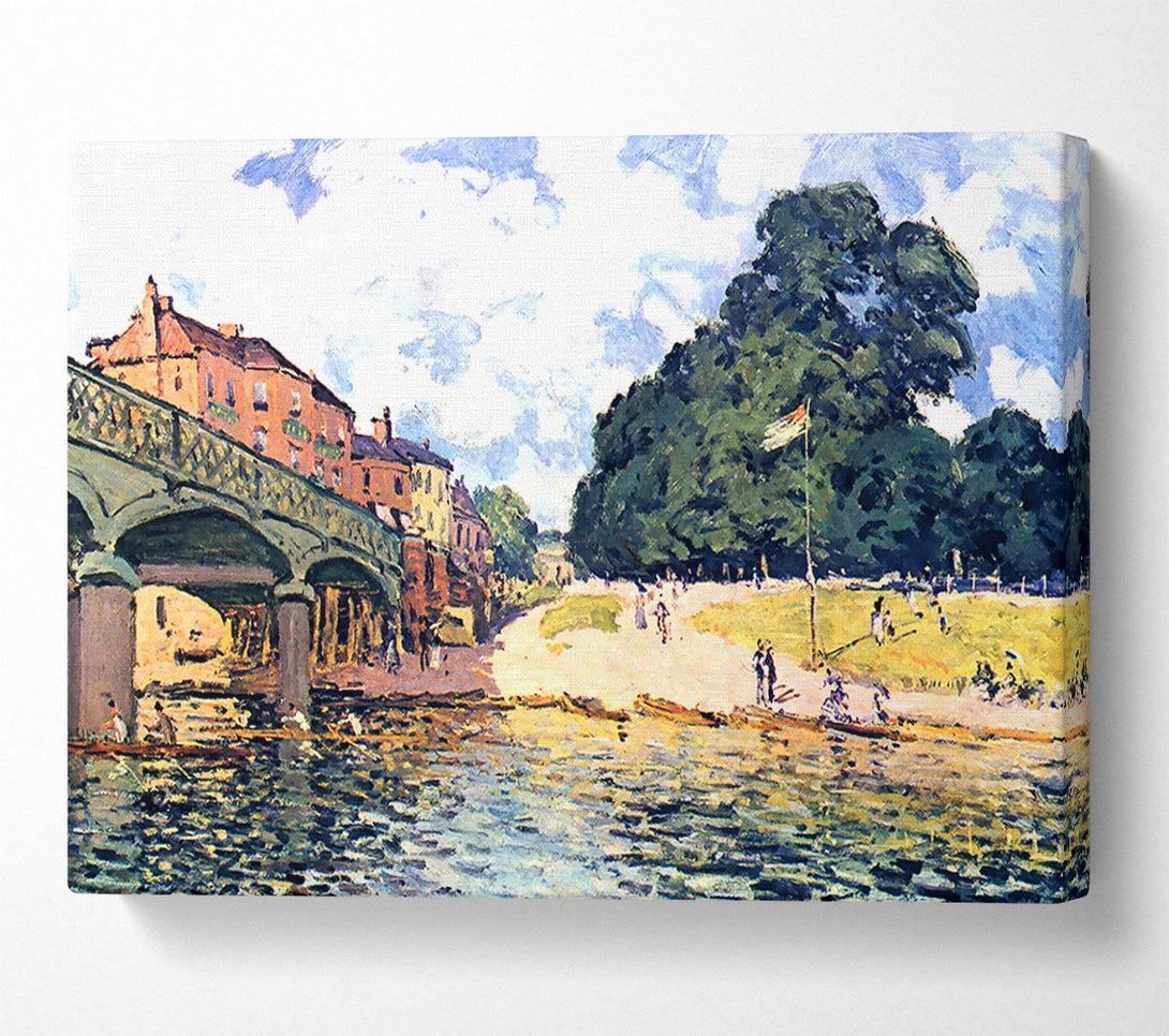  A Canvas Print of Sisley Bridge Of Hampton Court Canvas Art