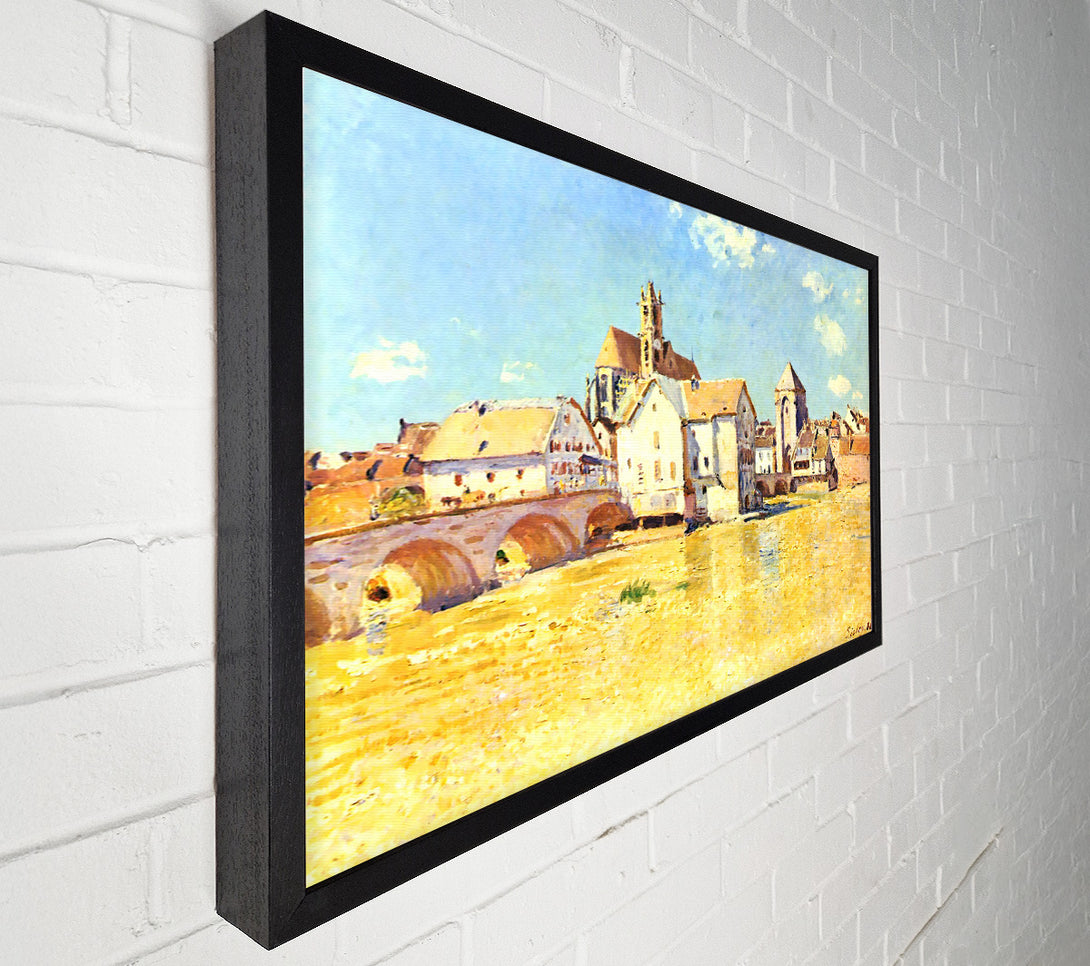  A Canvas Print of Sisley Bridge Of Moret In Morning Sun Canvas Print