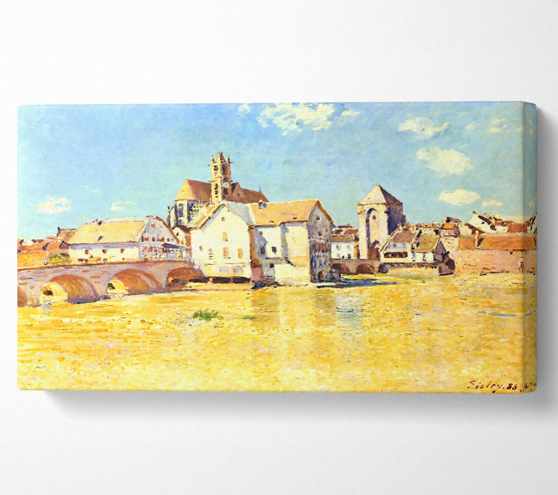  A Canvas Print of Sisley Bridge Of Moret In Morning Sun Canvas Print