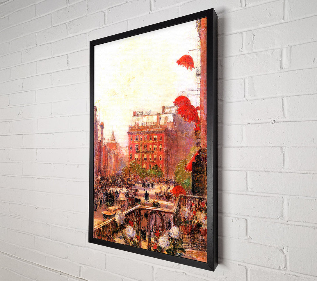  A Canvas Print of Hassam Broadway And Fifth Avenue Canvas Wall Art