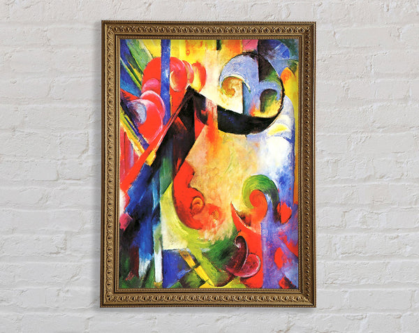Franz Marc Broken Forms Framed Print