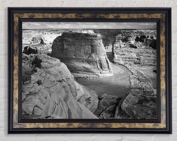 Ansel Adams Canyon De Chelly Arizona B n W Framed Print