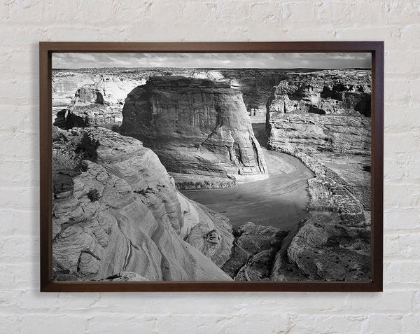 Ansel Adams Canyon De Chelly Arizona B n W Framed Print