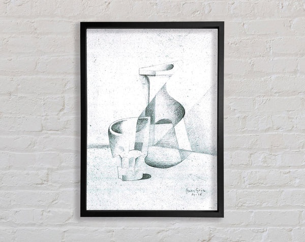 Juan Gris Caraffe And Glass Framed Print