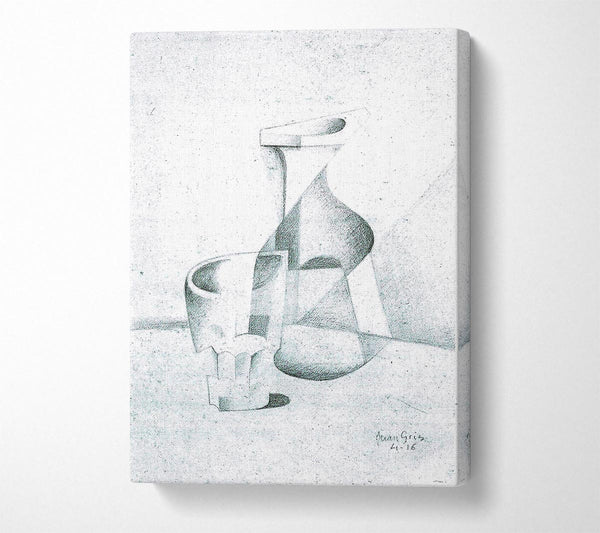  A Canvas Print of Juan Gris Caraffe And Glass Canvas Print