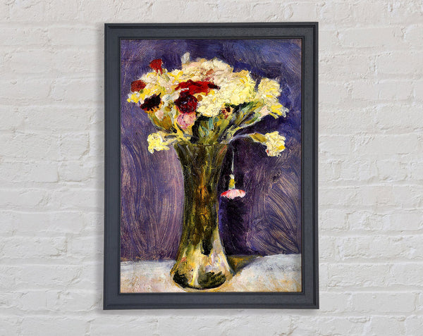 August Macke Carnations In A Green Vase Framed Print
