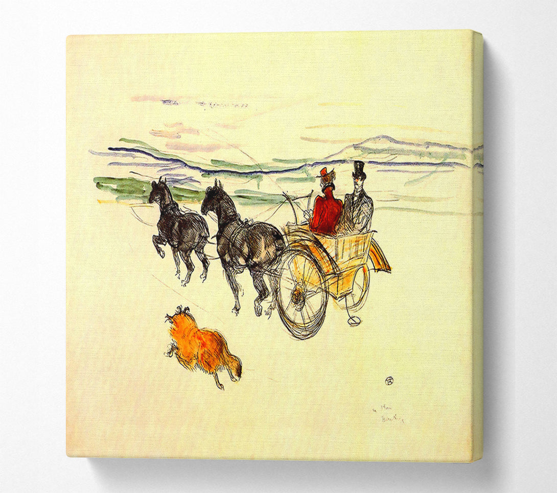  A Canvas Print of Toulouse Lautrec Carriage Canvas Wall Art