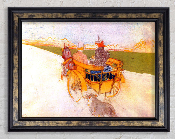 Toulouse Lautrec Carriage With Dog Framed Print