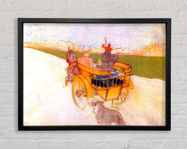 Toulouse Lautrec Carriage With Dog Framed Print