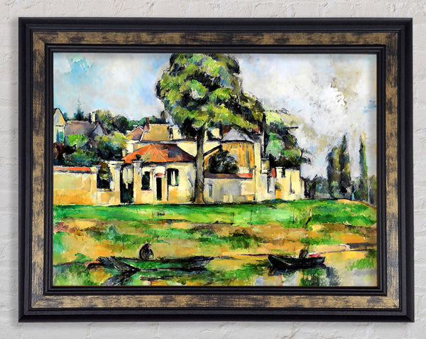 Cezanne Banks Of The Marne Framed Print