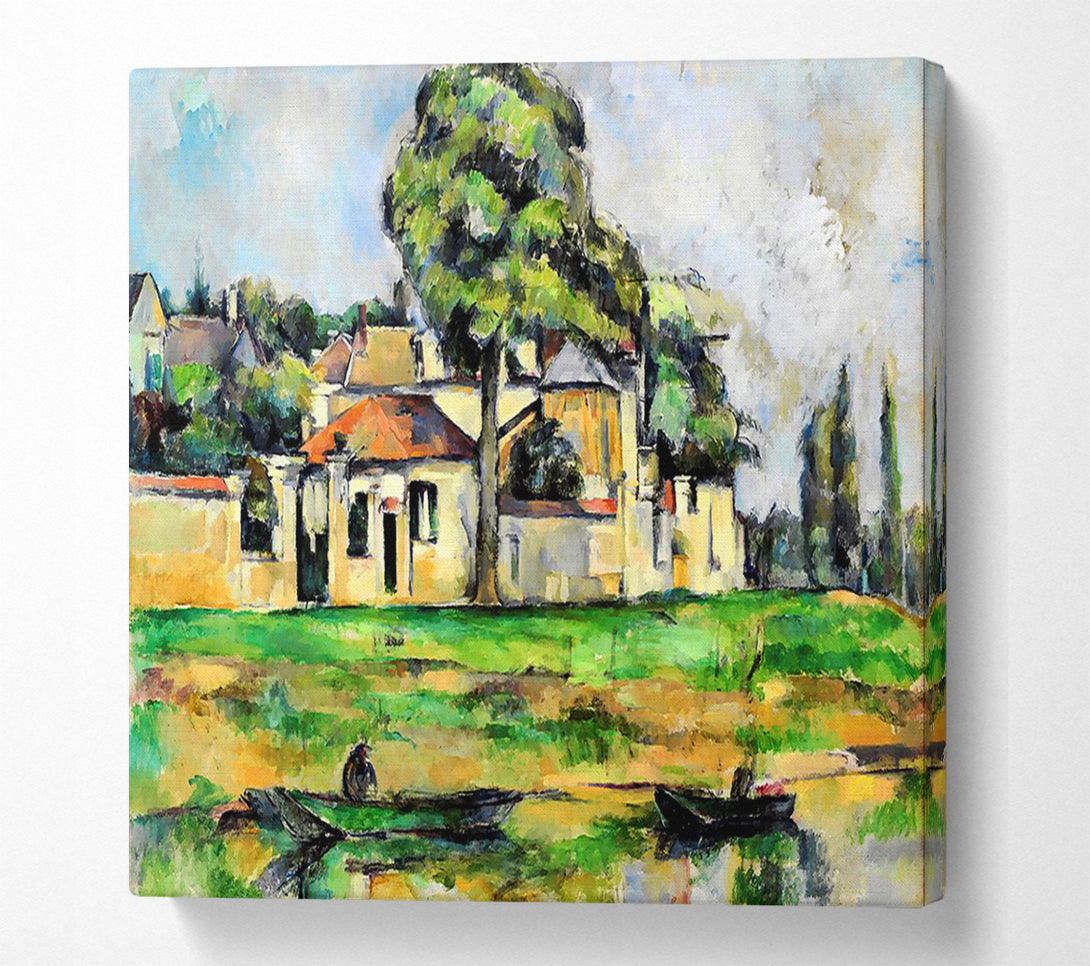  A Canvas Print of Cezanne Banks Of The Marne Canvas Art