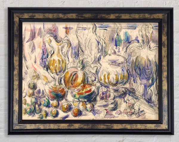 Cezanne Pot And Soup Tureen Framed Print