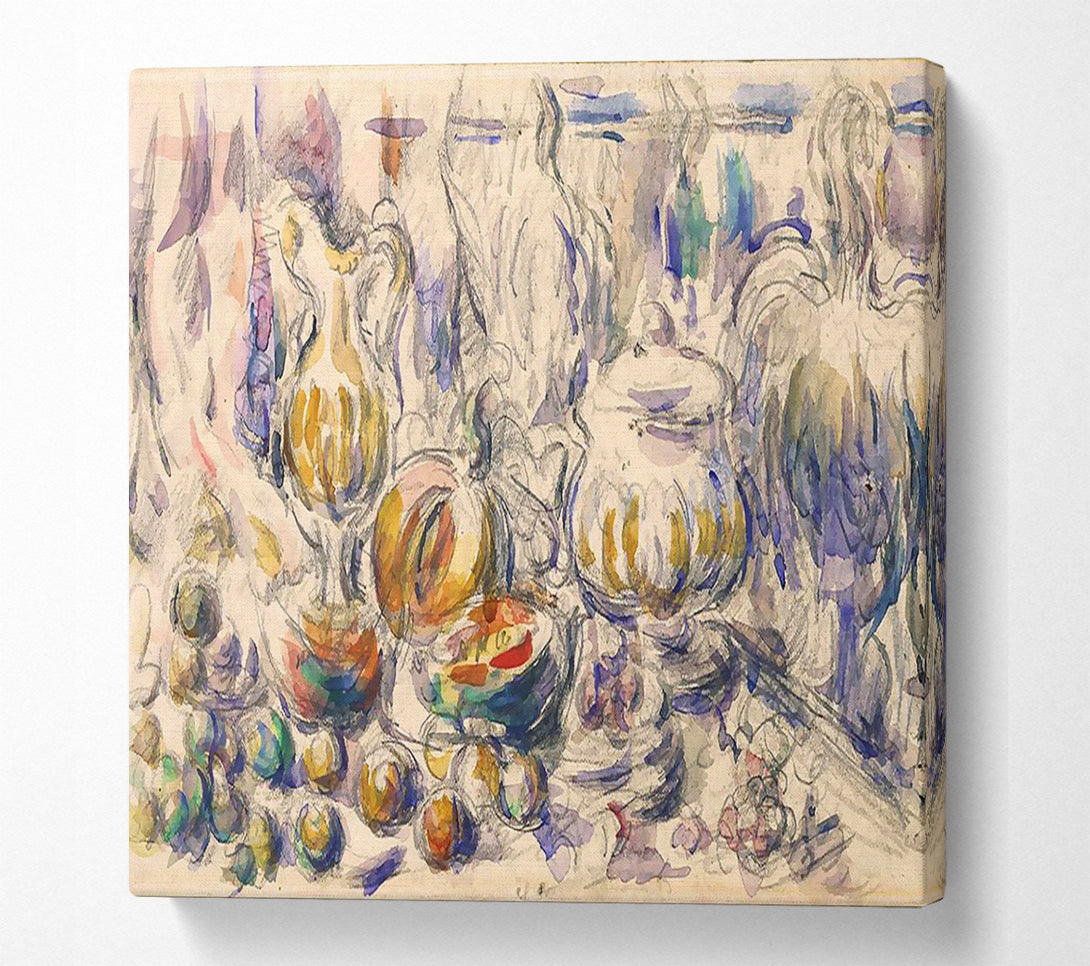  A Canvas Print of Cezanne Pot And Soup Tureen Canvas Print