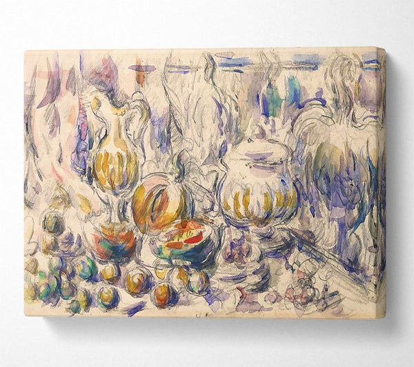  A Canvas Print of Cezanne Pot And Soup Tureen Canvas Print