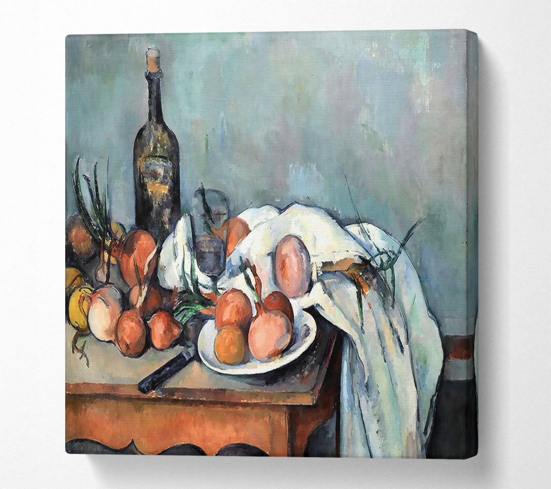  A Canvas Print of Cezanne Still Life With Onions Canvas Wall Art