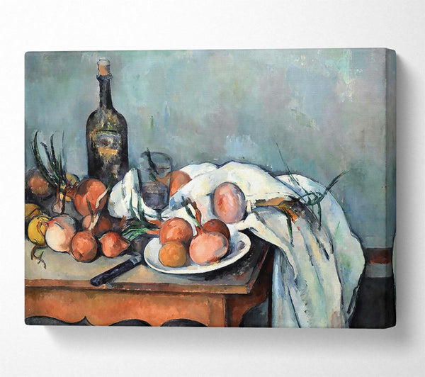  A Canvas Print of Cezanne Still Life With Onions Canvas Wall Art