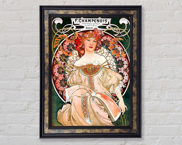 Alphonse Mucha Champenois Framed Print