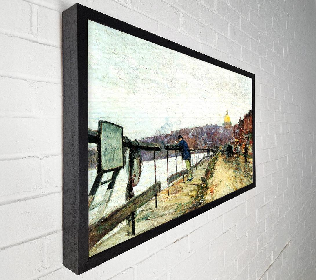  A Canvas Print of Hassam Charles River Und Beacon Hill Canvas Art