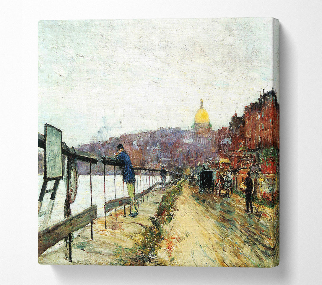  A Canvas Print of Hassam Charles River Und Beacon Hill Canvas Art
