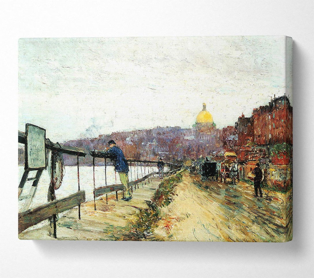  A Canvas Print of Hassam Charles River Und Beacon Hill Canvas Art