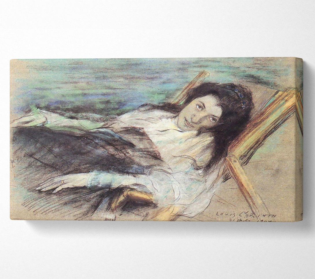  A Canvas Print of Charlotte Berend On A Stool By Lovis Corinth Canvas Art