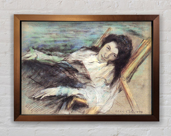 Charlotte Berend auf einem Hocker von Lovis Corinth