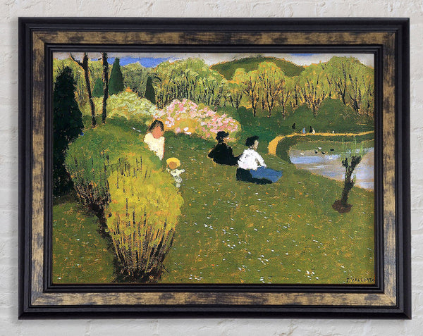 Felix Vallotton Children At A Pond Framed Print