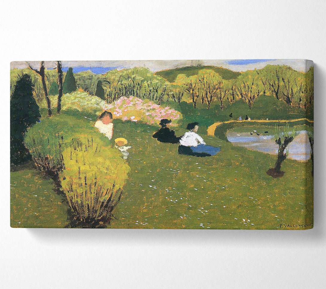  A Canvas Print of Felix Vallotton Children At A Pond Canvas Print
