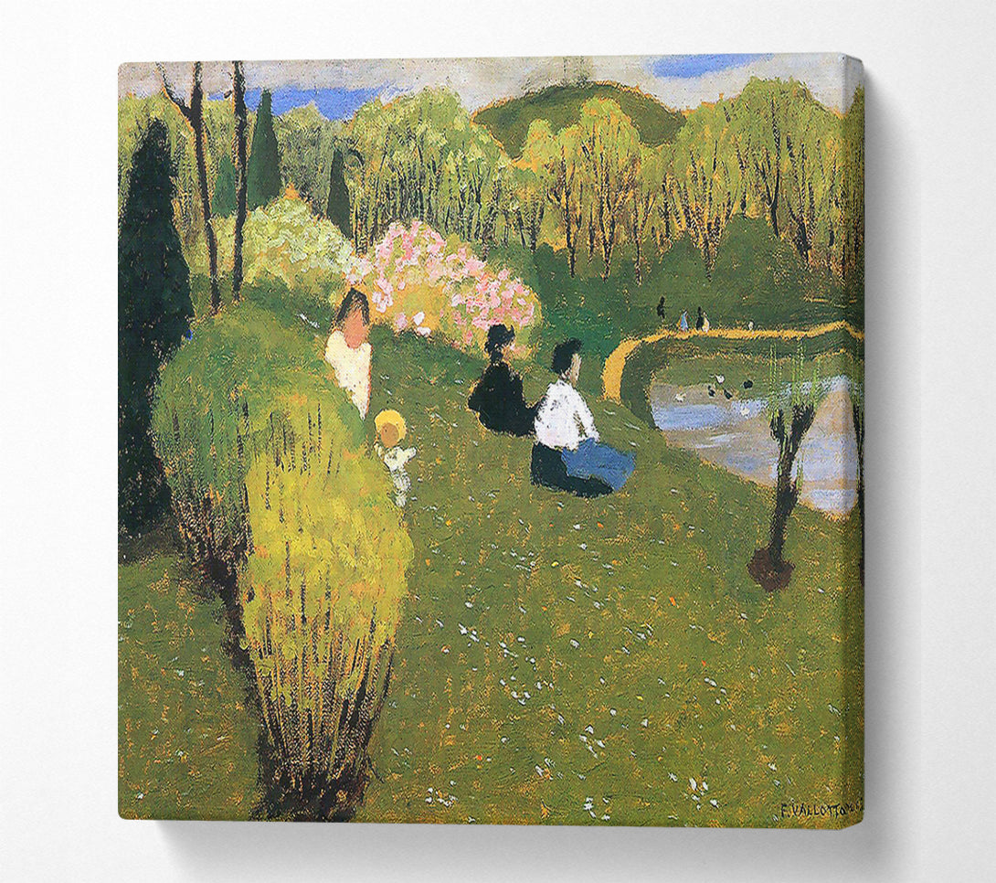  A Canvas Print of Felix Vallotton Children At A Pond Canvas Print