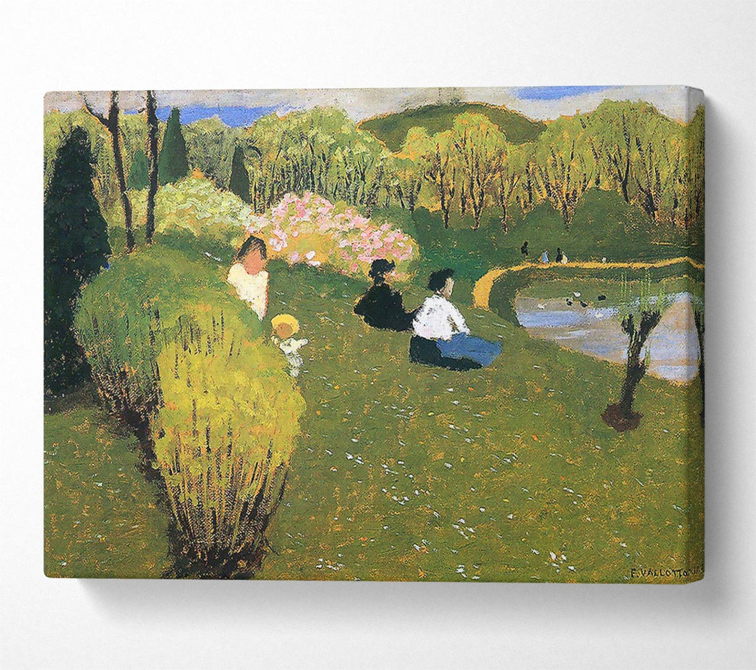  A Canvas Print of Felix Vallotton Children At A Pond Canvas Print