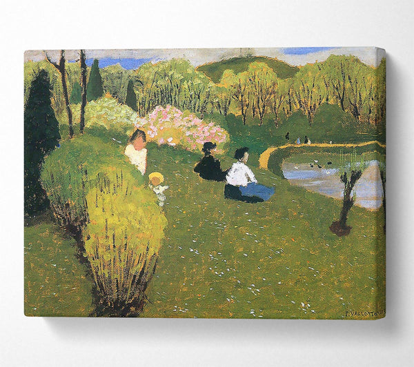  A Canvas Print of Felix Vallotton Children At A Pond Canvas Print